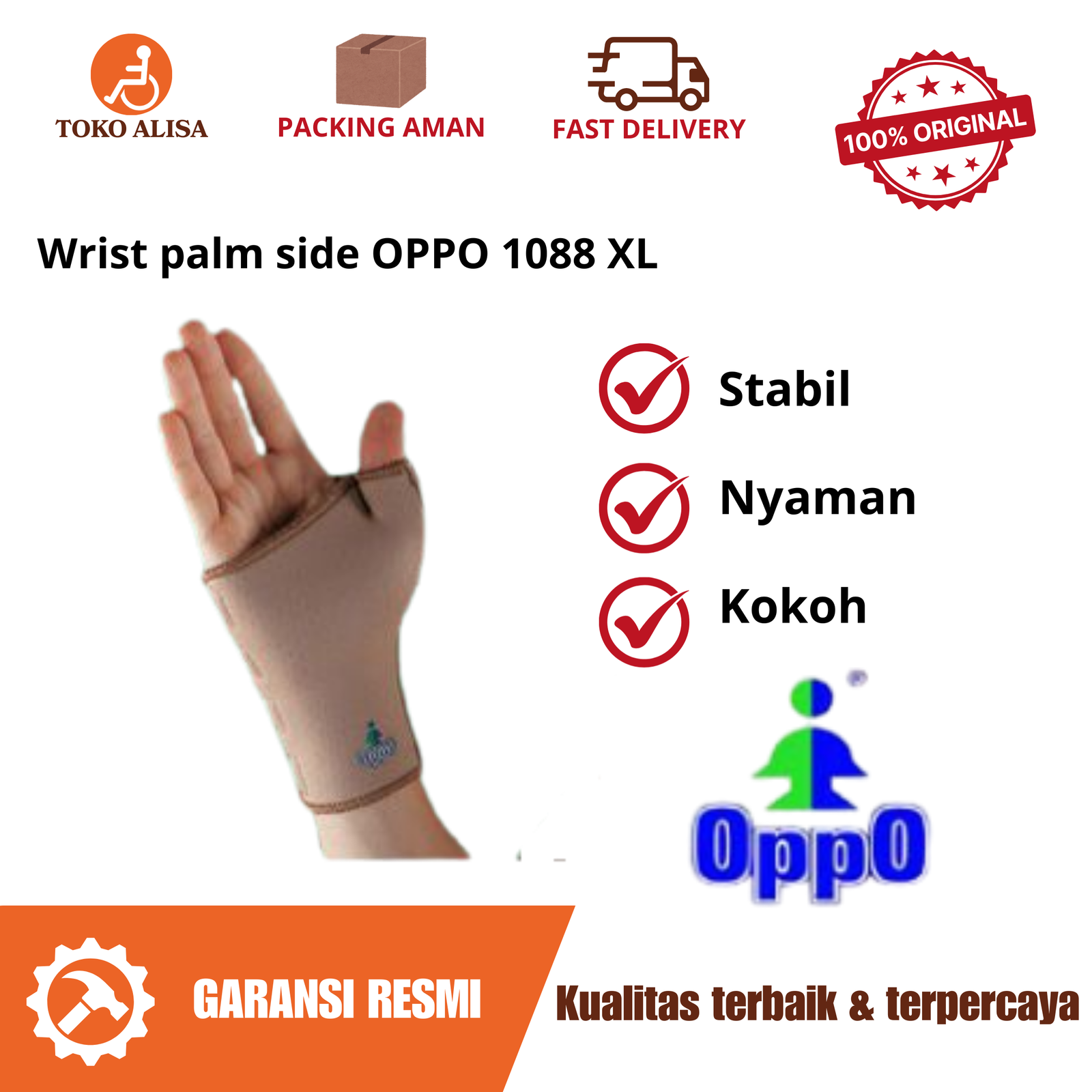 Wrist palm side OPPO 1088 XL